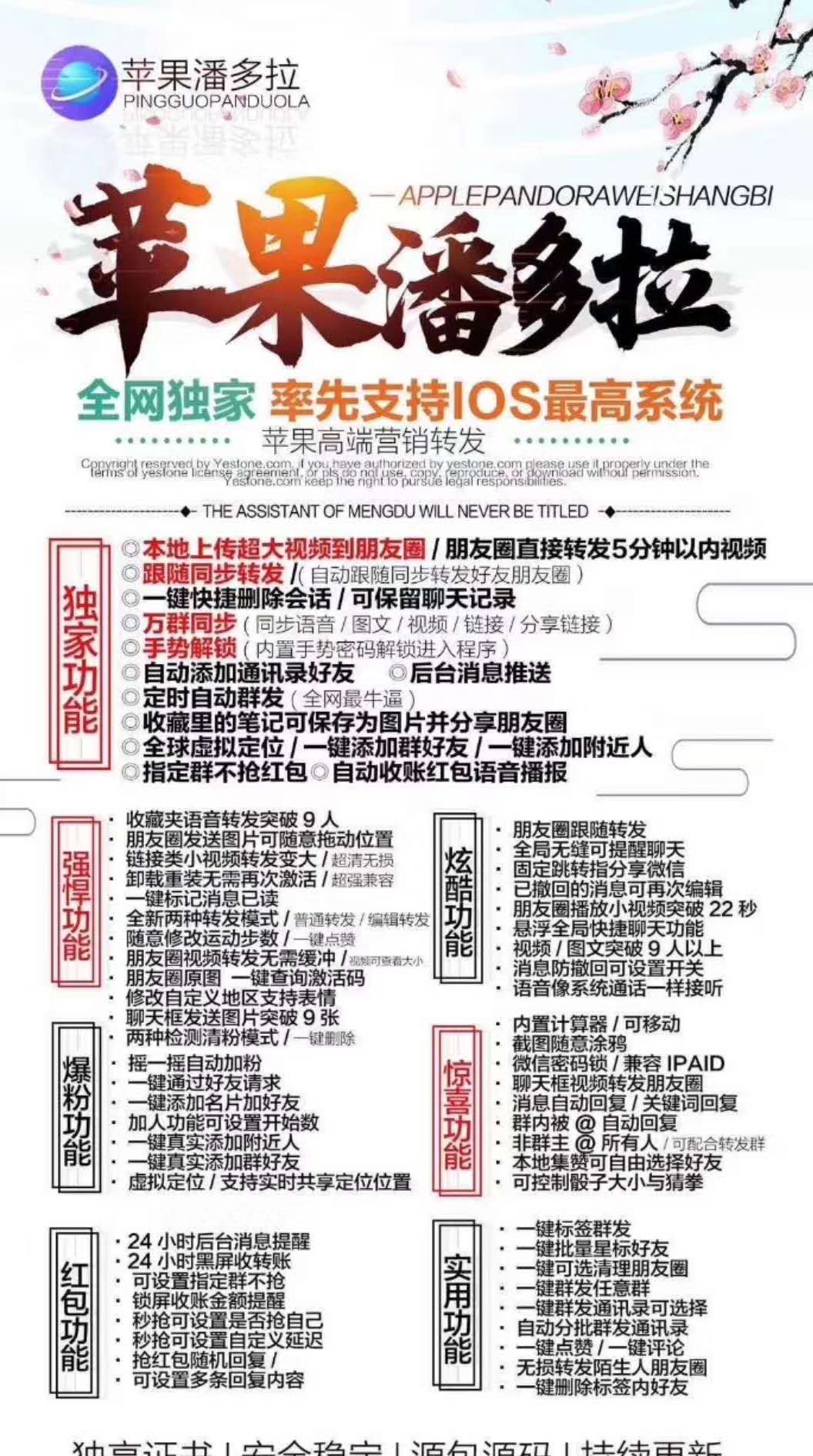 【潘多拉】叮當貓改名潘多拉 獨立證書，一碼雙開 完美兼容蘋果最新系統