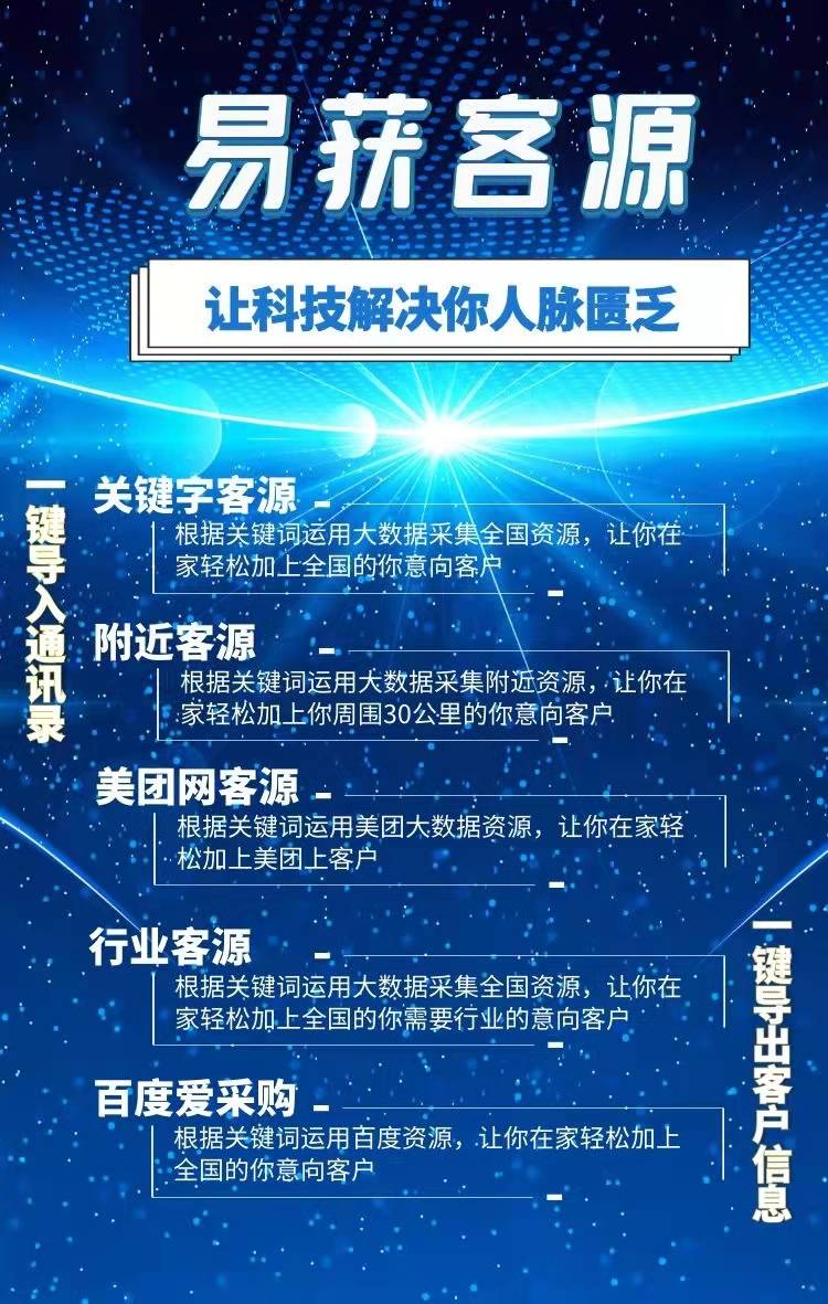 【易獲客源激活碼】安卓版/采集獲取地圖公開(kāi)商戶客源/安卓版