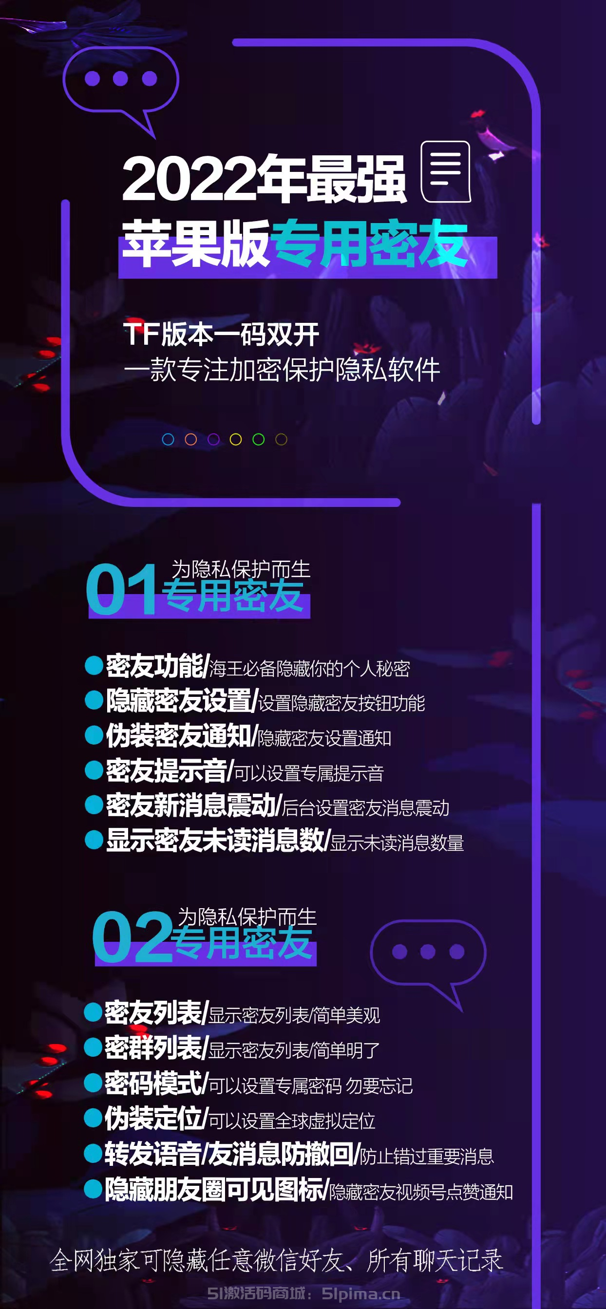 【蘋果專用密友】TF模式/隱藏好友/保護隱私/蘋果版