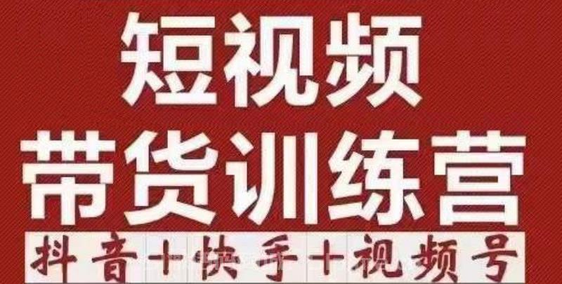 短視頻帶貨特訓營（第12期）抖音+快手+視頻號：收益巨大，簡單粗暴！[新媒體運營]